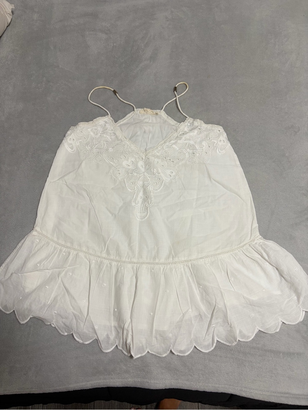 Women’s White Lace Trim Camisole